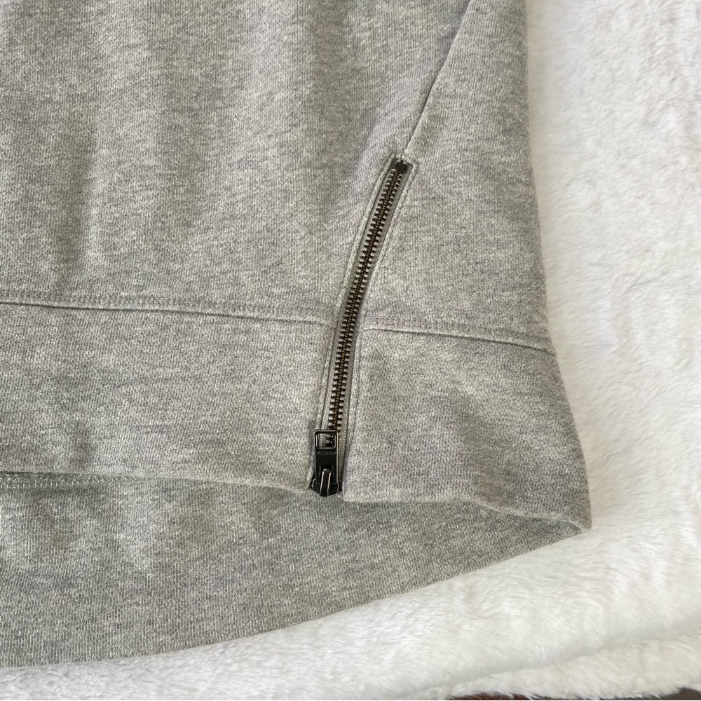 Athleta Gray Side Zip Pullover Sweater Sweatshirt - image 2